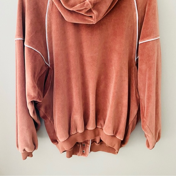 Urban Outfitters Oversized Button Up Hoodie Brown Sz XS - Picture 9 of 10